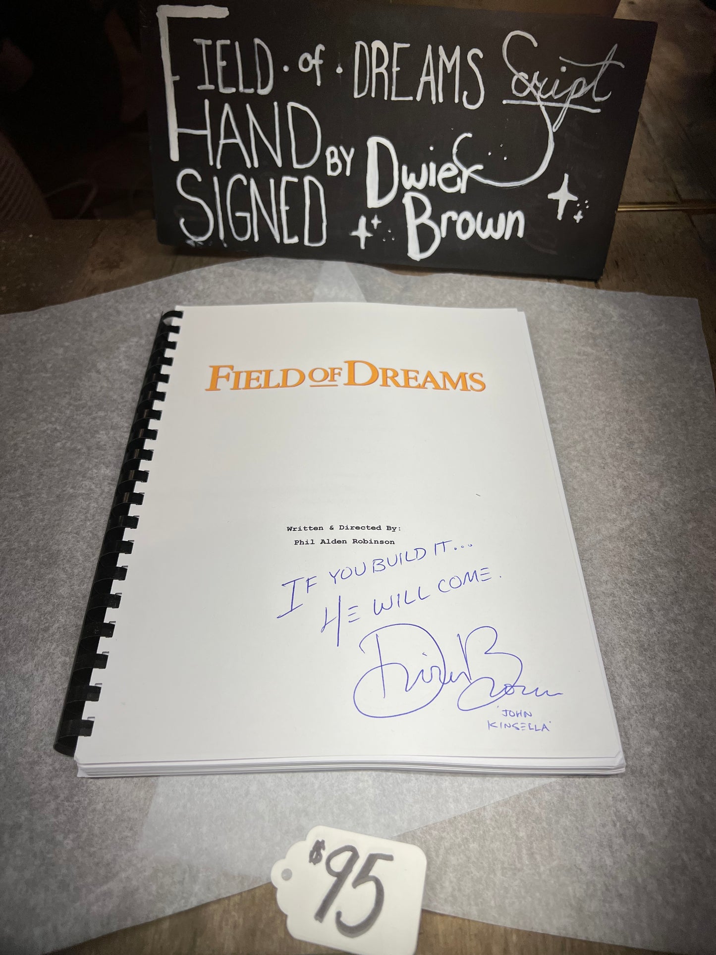 Dwier Brown Signed ‘Field of Dreams’ Script