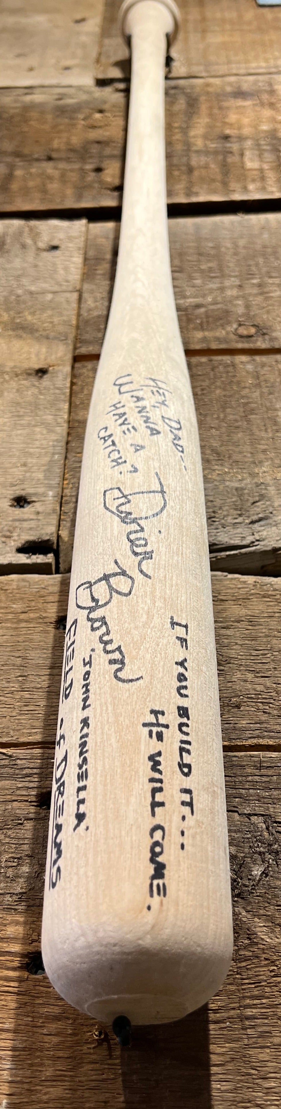 Dwier Brown Signed Baseball Bat
