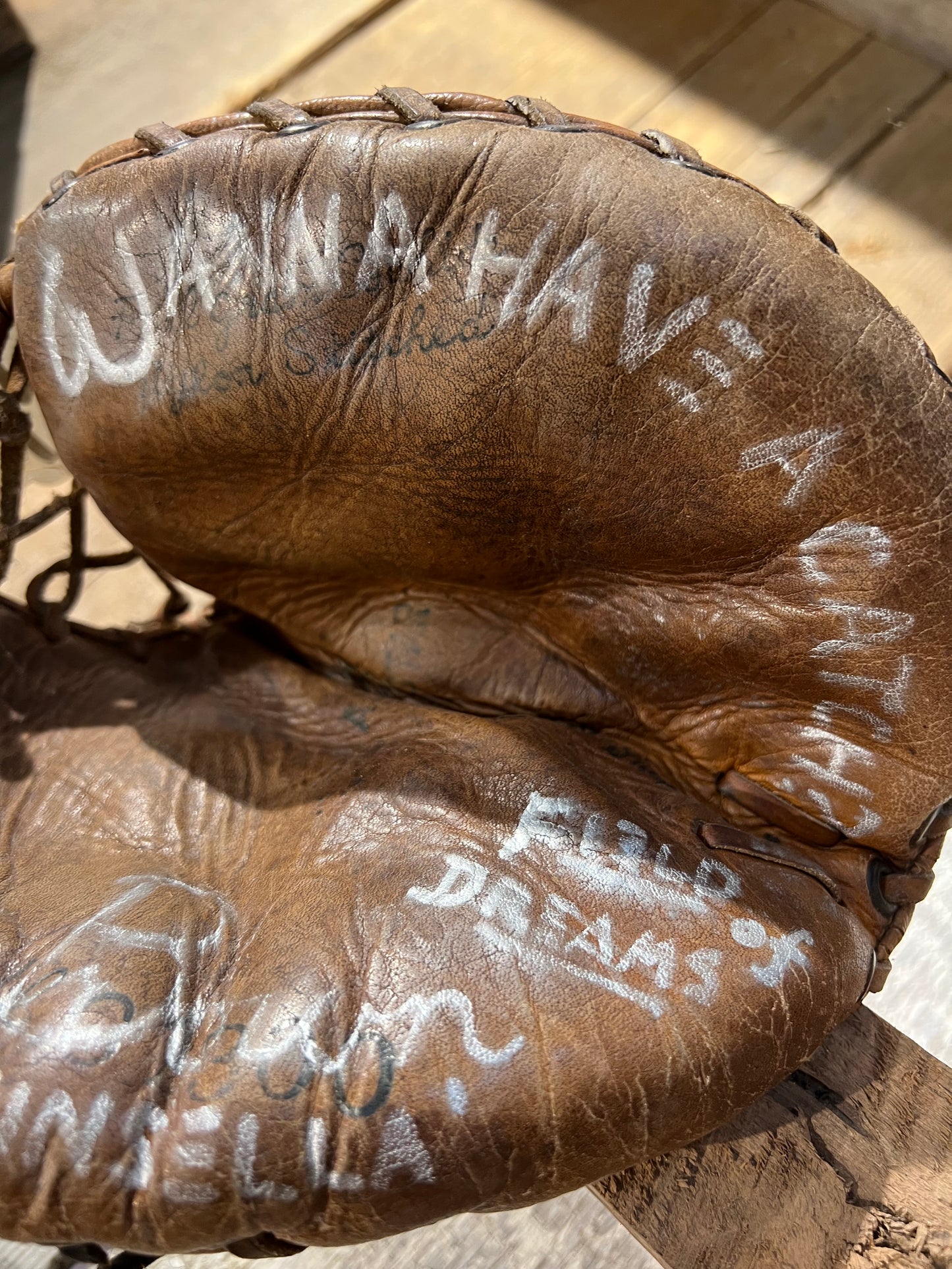 Dwier Brown Signed Catcher’s Mitt Antique (pre-1960)