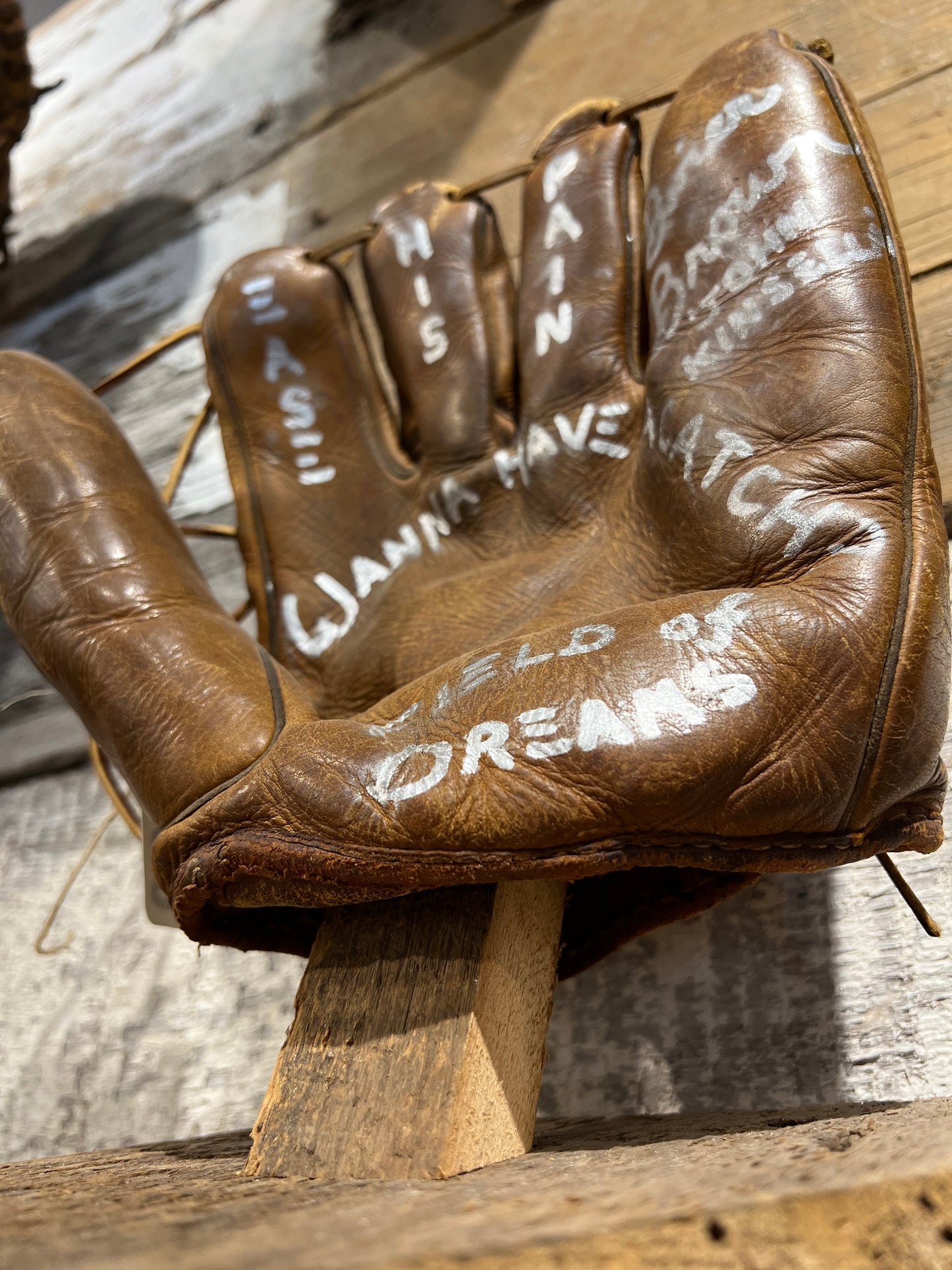 Dwier Brown Signed Baseball Glove Antique (pre 1965) Signed