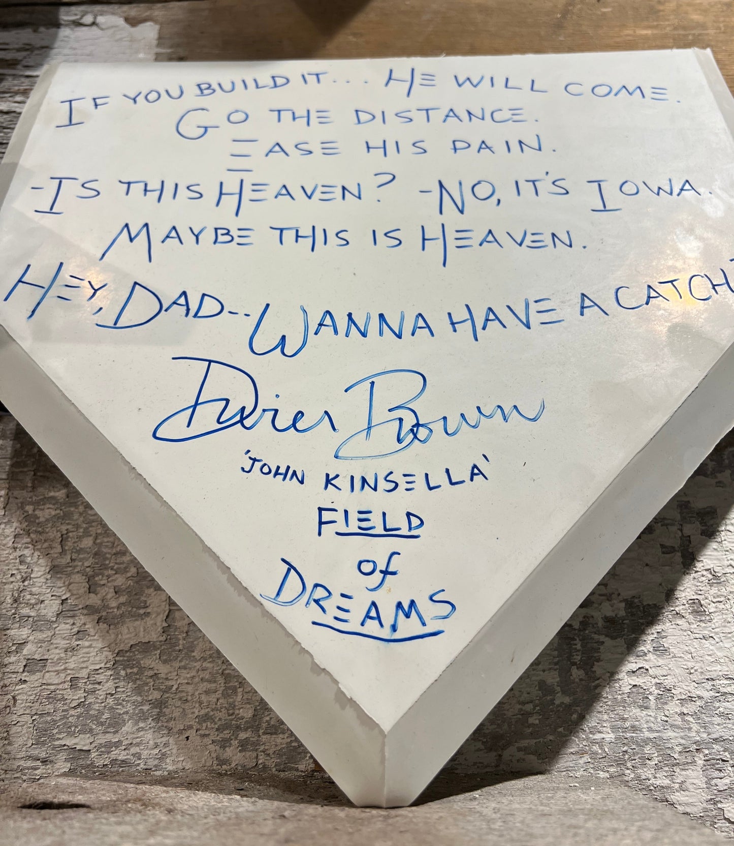 Dwier Brown Signed Home Plate