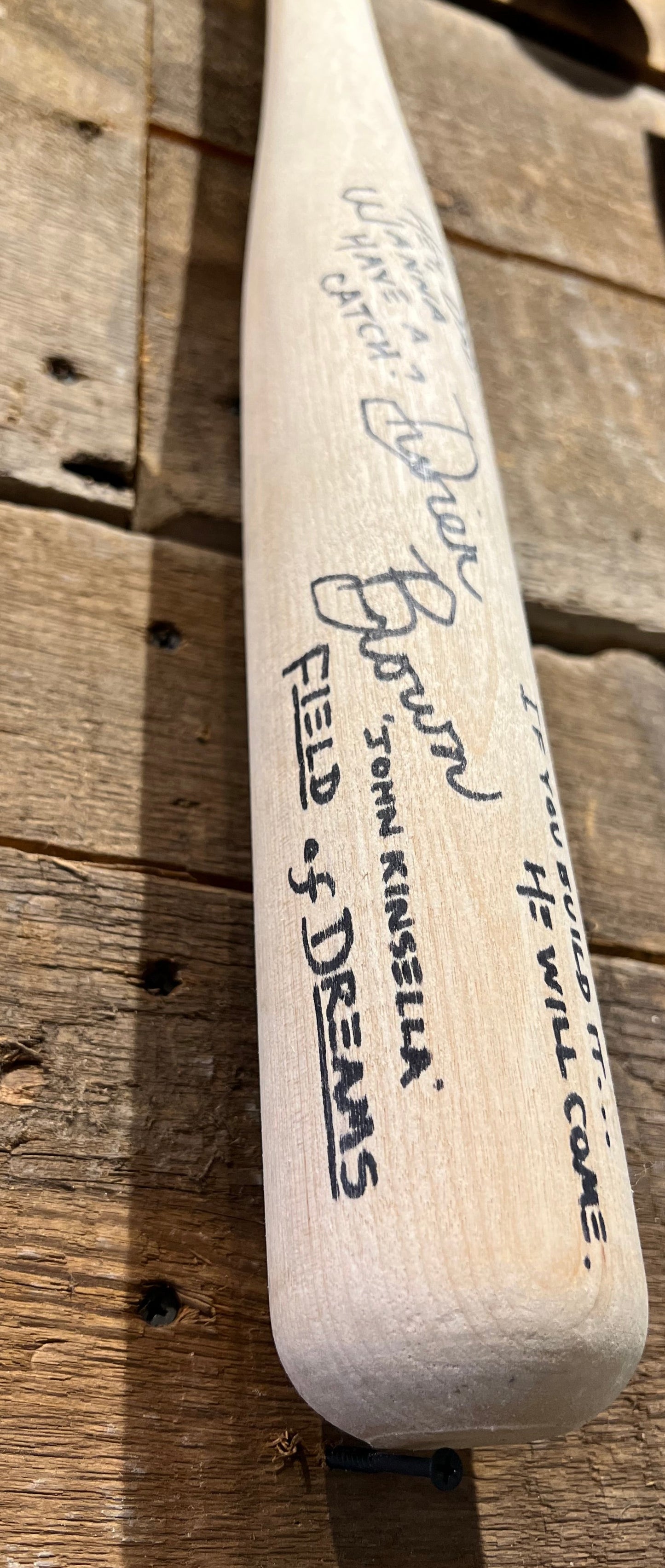 Dwier Brown Signed Baseball Bat