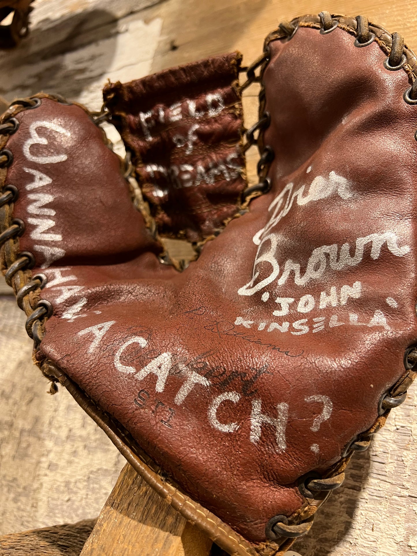 Dwier Brown Signed Catcher’s Mitt Rare (pre-1925)