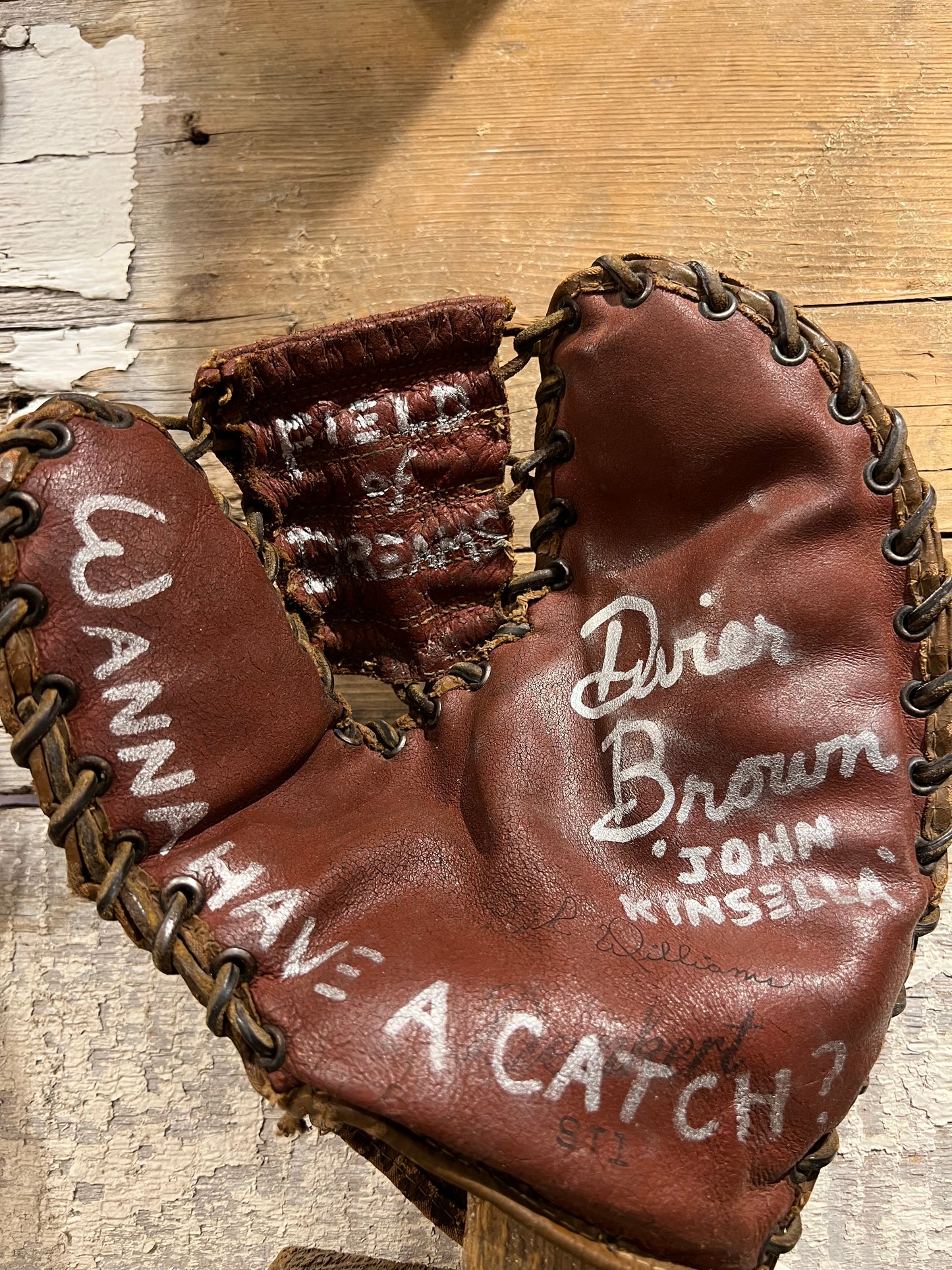 Dwier Brown Signed Catcher’s Mitt Rare (pre-1925)